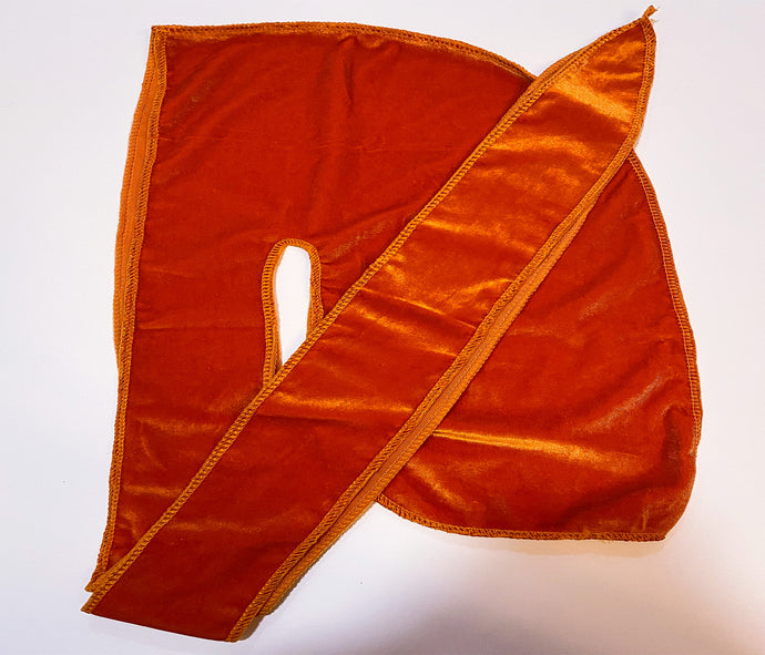 Premium Velvet Durag “Sunset Orange”