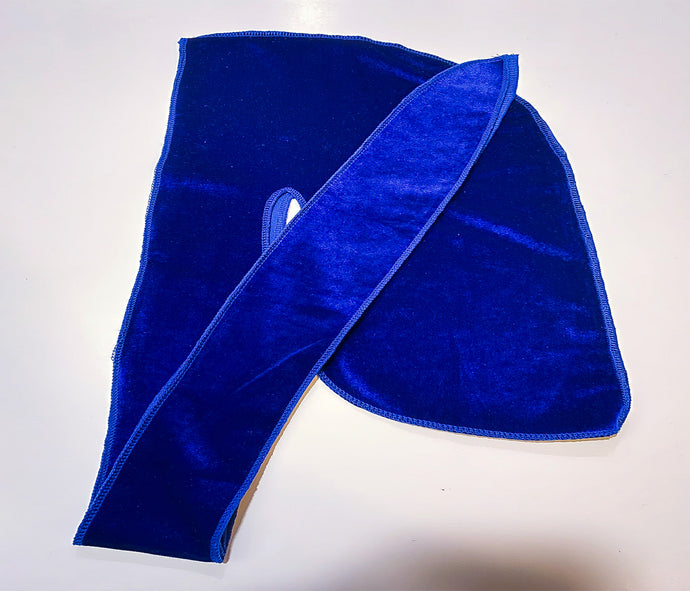 Premium Velvet Durag “True Blue”